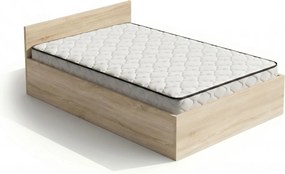 Jednolůžková postel Trento 100x200 se zvedacím roštem a matrací dub Sonoma