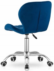 Modré kancelárske kreslo AVOLA VELVET