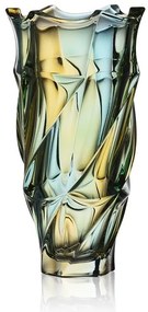 KRIŠTÁĽOVÁ VÁZA BOHEMIA FLAMENCO LEMON 300MM