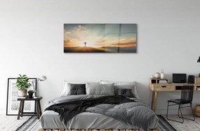 Obraz na akrylátovom skle Cross sun top 120x60 cm