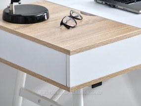 PC stolík Vicken (dub + biela). Vlastná spoľahlivá doprava až k Vám domov. 1109859