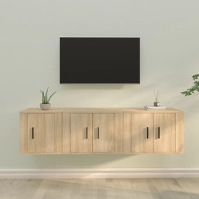 3-dielna súprava TV skriniek dub sonoma spracované drevo 3188441