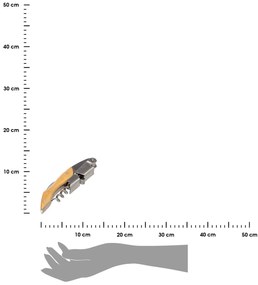 Skladacia vývrtka na víno Bamboo, 12 cm