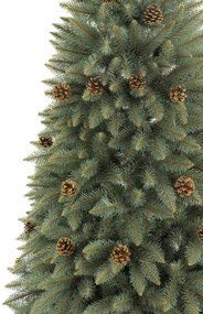 TRENDIE Vianočný stromček Smrek strieborný so šiškou 300 cm