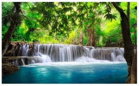 Gario Fototapeta Číry vodopád v džungli Veľkosť: 200 x 150 cm, Materiál: Samolepiaca