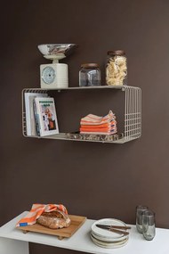 Béžová poschodová kovová polica 70 cm Wire – Mette Ditmer Denmark