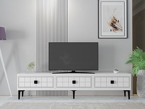 TV stolík/skrinka Yutta (biela). Akcia -21%. Vlastná spoľahlivá doprava až k Vám domov. 1144970