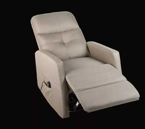 LuxuryForm DESIGN Elektricky polohovateľné televízne kreslo SEMIR - béžové