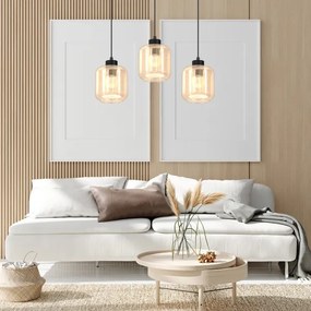 Luster na lanku SOMBRA 3xE27/60W/230V béžová