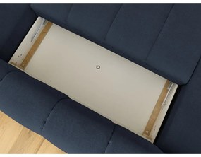 Tmavomodrá rozkladacia/s úložným priestorom rohová pohovka (pravý roh/do tvaru "U") Fuji – Bobochic Paris