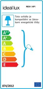 IDEAL LUX Vonkajšie nástenné svietidlo REX, antracitové