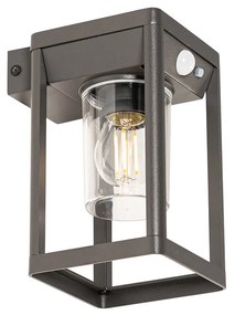 Vonkajšia nástenná lampa tmavosivá vrátane LED a stmievateľného svetla na solárny pohon - Sonne