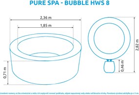 Intex | Vírivý bazén Pure Spa Bubble HWS 8 NP | 11400293