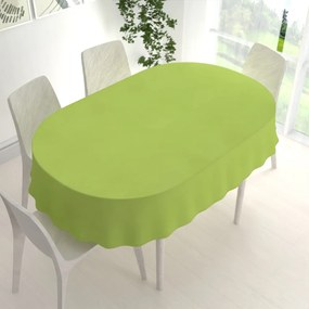 Biante Teflónový oválny obrus TF-003 Hráškovo zelený 140x220 cm