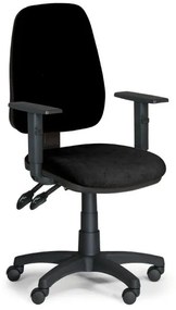 Kancelárska stolička ALEX s podpierkami rúk, čierna