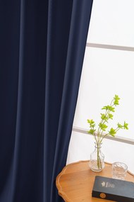 Záves OXFORD LIGHT 140x250 cm, tmavomodrý Zavesenie: Riasiaca páska