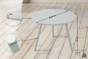 Konferenčný stolík Minot - v45 x Ø60 cm - Tyrkysová