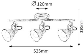 Rabalux 5968 - Bodové svietidlo VIVIENNE 3xE14/40W