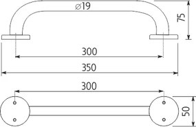Nimco Madlo 300x19 mm - BM 3035-18