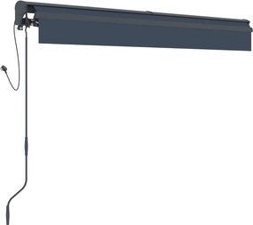 Elektrická markíza s LED osvetlením BestBerg BBSU-EL295CG / 295 × 250 cm / sivá