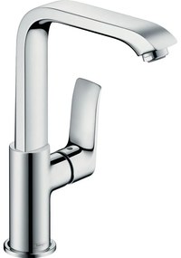 HANSGROHE Metris páková umývadlová batéria s otočným výtokom, s odtokovou súpravou Push-Open, výška výtoku 230 mm, chróm, 31187000