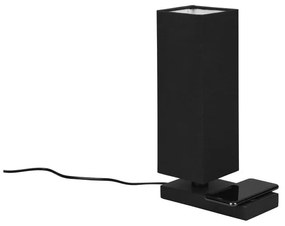 Matne čierna stolová lampa s bezdrôtovou nabíjačkou (výška 35 cm) Haley - Trio