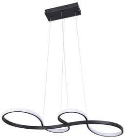 LED Luster na lanku SALSA LED/38W/230V 4000K čierna