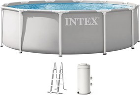 INTEX PRISM FRAME Okrúhly bazén 366 × 99 cm s kartušovou filtráciou 220–240V 26716ND