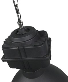 Priemyselné závesné svietidlo malé matne čierne - Sicko