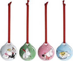 Porcelánové ozdoby Moomin Winter sports 4ks