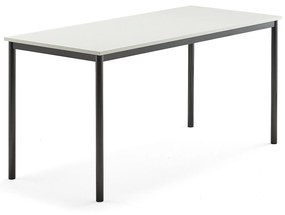 Stôl BORÅS, 1600x700x760 mm, laminát - biela, antracit