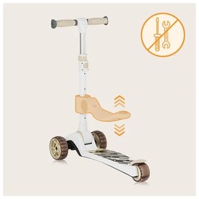 Lionelo - Detská kolobežka 2v1 FRANKY biela/béžová