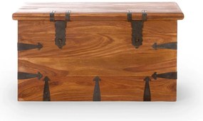 furniture-nabytek.cz - Masívna truhlica Merlin I z palisandra, lakovaná, hnedá – 94×48×50 cm