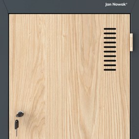 Šatníková skriňa typu L antracitová / dub sonoma: Eco Design JULIA, 800 x 1850 x 450 mm