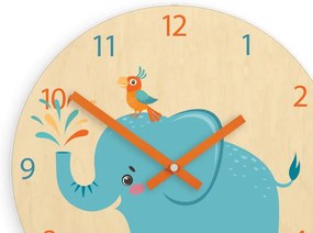 Dětské nástěnné hodiny Ami Slon 30 cm vícebarevné