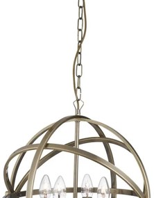 Searchlight 2474-4AB - Luster na reťazi ORBIT 4xE14/60W/230V mosadz