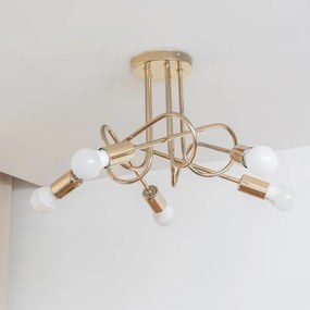 Prisadený luster OXFORD 5×E27/15W/230V zlatý