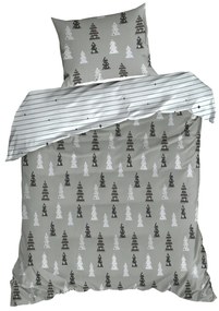 VIANOČNÉ FLANELOVÉ OBLIEČKY LENON 160X200 CM, 2 KS 70X80 CM VZOROVANÉ