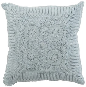 Pomněnkový bavlnený vankúš s čipkou Lace blue - 42*12*42cm