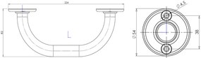 Aqualine Aqualine, Madlo k vani 20 výška pouze 8cm, biela, 8005