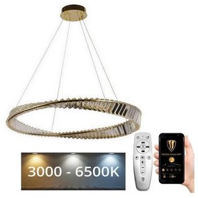 NEDES LED Stmievateľný krištáľový luster na lanku LED/50W/230V + diaľkové ovládanie ND3605