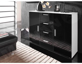 Komoda Cami, Farby: biela / biely lesk