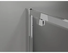Mexen Exo, 1-krídlové sprchové dvere do otvoru 80 cm, 6mm číre sklo, chrómový profil, 8181-080-000-01-00