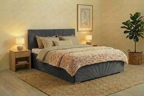 Postel OLEG 140x200 cm Sivá S matracom