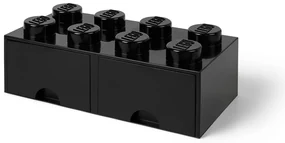 Čierny úložný box s dvoma zásuvkami LEGO®