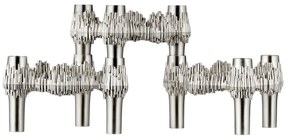 Stoff Nagel Designový svícen STOFF Nagel Quist Brushed Chrome – set 3 ks