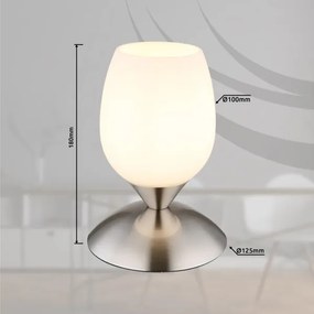 Globo 24007N - Stolná dotyková lampa KUWAITA 1xE14/25W/230V chróm