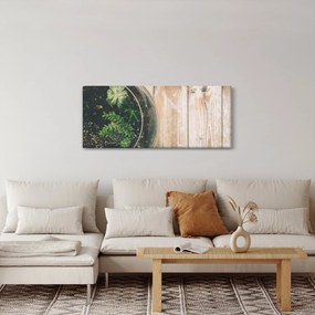 Obraz sukulentov v skle (120x50 cm)