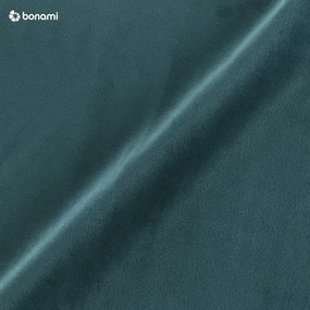 Petrolejovozelená zamatová rohová pohovka Cosmopolitan Design Vienna, pravý roh