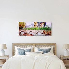 Obraz - Olejomaľba mesta (120x50 cm)